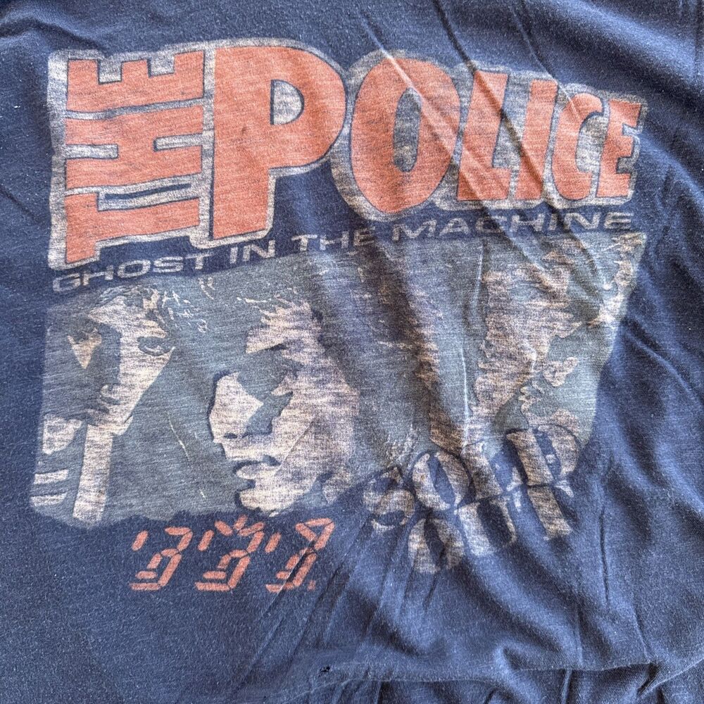 The Police "Ghost in the Machine" Distressed Tank Top Lucky Brand Vintage Size M